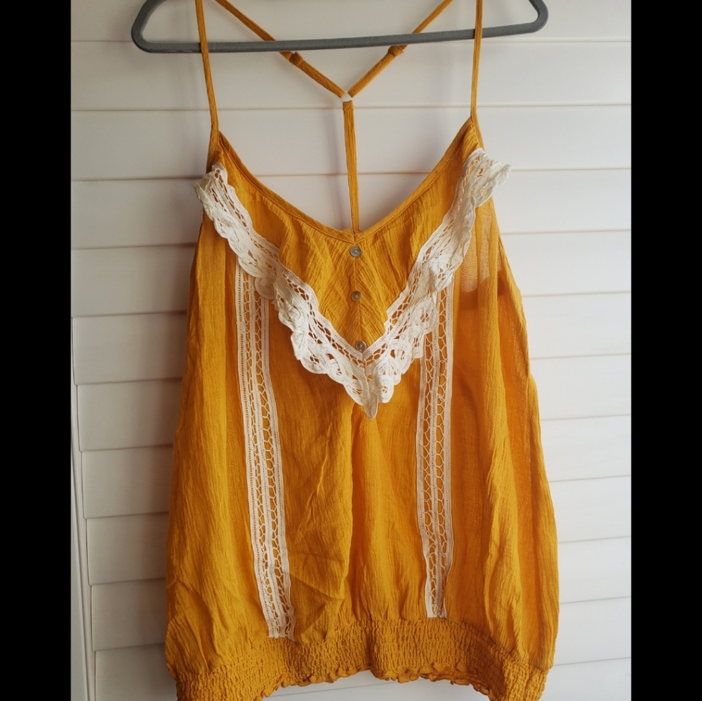 Torrid boho banded waist tank top